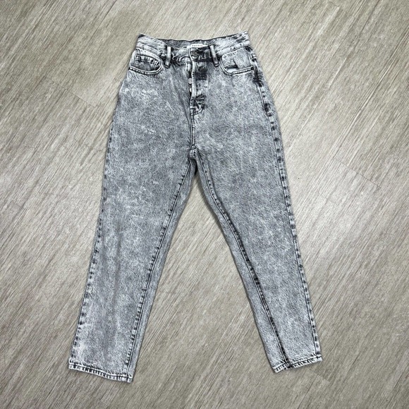 Pacsun Jeans Women's High Rise Straight 100% Cotton Acid Wash Button Fly 25 - Picture 1 of 9